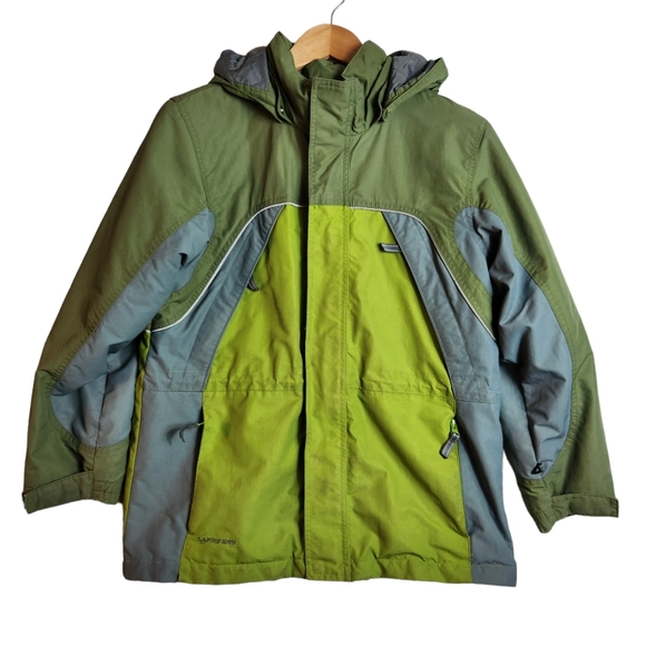 Lands' End Jackets & Coats Lands End Double Zip Youth Squalljacket Parka Size M 12 Euc